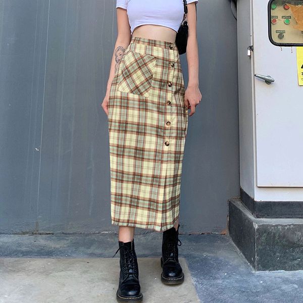 skirts women plaid ankle length autumn single breasted split long england style vintage bottoms for ladies fashion, Black
skirts women plaid ankle length autumn single breasted split long england style vintage bottoms for ladies fashion, Black