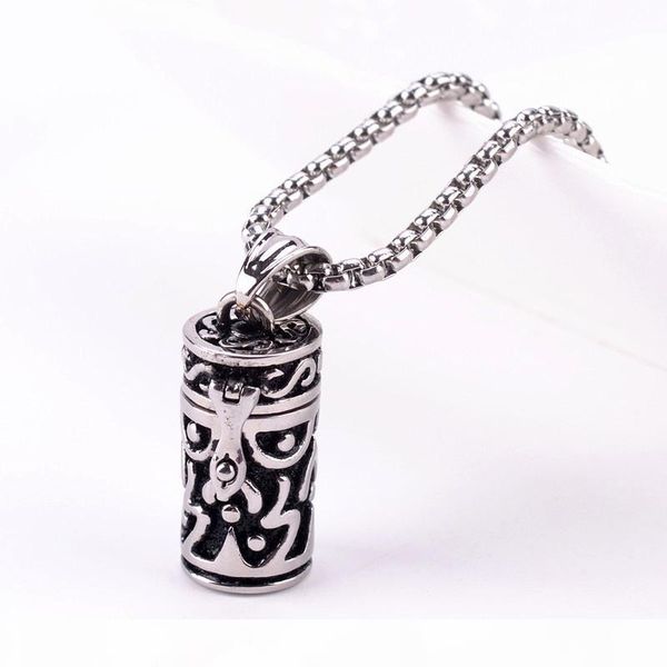 openable put ashes magic box pendant urn chain vintage necklace titanium steel pet cremation ash jewelry memorial ash holder gz209, Silver
openable put ashes magic box pendant urn chain vintage necklace titanium steel pet cremation ash jewelry memorial ash holder gz209, Silver