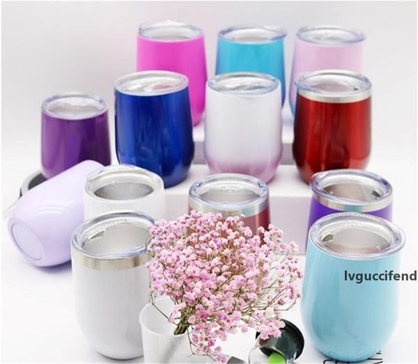 12oz stainless steel wine glasses double wall wine tumblers vacuum insulated egg shape cups cocktail cups outdoor beer mugs with lids 
12oz stainless steel wine glasses double wall wine tumblers vacuum insulated egg shape cups cocktail cups outdoor beer mugs with lids