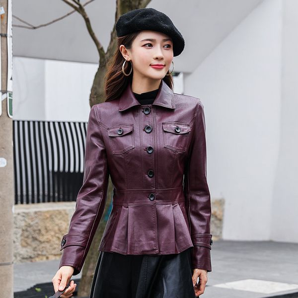 2020 new fashion women faux leather blazer jackets lady boyfriend silm long sleeve turn down collar soft pu leather coat a118, Black
2020 new fashion women faux leather blazer jackets lady boyfriend silm long sleeve turn down collar soft pu leather coat a118, Black