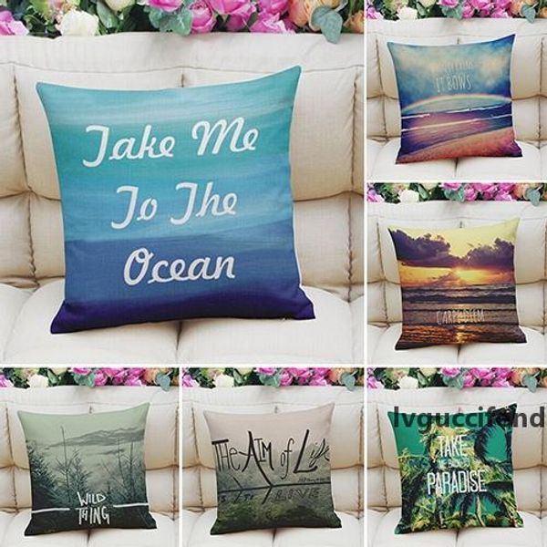 wholesale- letter sky ocean forest beach square multi-color home textile linen pillowsilp pillow case
wholesale- letter sky ocean forest beach square multi-color home textile linen pillowsilp pillow case