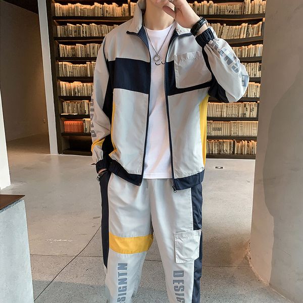 new men's set spring autumn men sportswear 2 piece set sporting suit jacket+pant sweatsuit men clothing tracksuit, Gray
new men's set spring autumn men sportswear 2 piece set sporting suit jacket+pant sweatsuit men clothing tracksuit, Gray