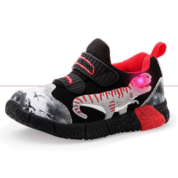 children's led shoes boys dinosaur sneakers kids sneakers sport fashion casual children boy shoes, Black;red
children's led shoes boys dinosaur sneakers kids sneakers sport fashion casual children boy shoes, Black;red