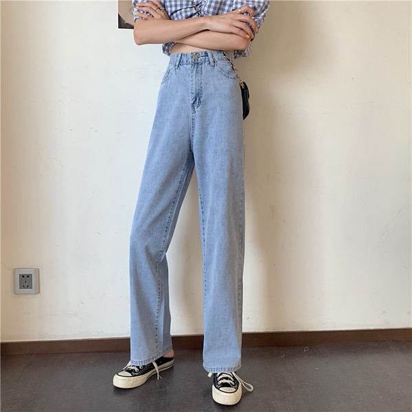 2020 new trousers high waist jeans women summer thin straight straight loose mopping pants were thin and tall pants, Black;white
2020 new trousers high waist jeans women summer thin straight straight loose mopping pants were thin and tall pants, Black;white