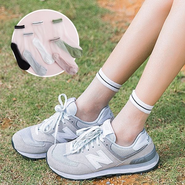 nun3y summer mid-calf children'sstyle stitching cotton crystal and socksbottom glass silk women's socks ultra-thin crystal glass s, Pink;yellow 
nun3y summer mid-calf children'sstyle stitching cotton crystal and socksbottom glass silk women's socks ultra-thin crystal glass s, Pink;yellow