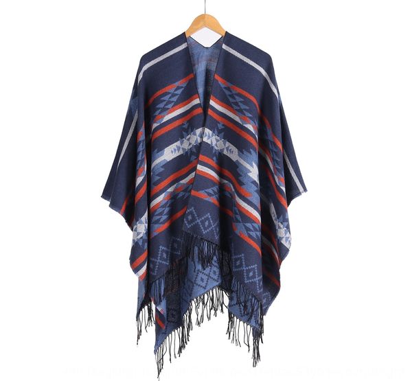 3viml geometric rhombic tassel s lengthened thickened cashmere style travel split geometric rhombic tassel cloak shawl ethnic shawls lengthe, Blue;gray 
3viml geometric rhombic tassel s lengthened thickened cashmere style travel split geometric rhombic tassel cloak shawl ethnic shawls lengthe, Blue;gray