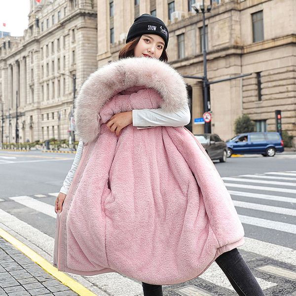 women's down & parkas thicken warm winter jacket coat korean fashion cotton-padded coats long women plus velvet outwear female, Black
women's down & parkas thicken warm winter jacket coat korean fashion cotton-padded coats long women plus velvet outwear female, Black