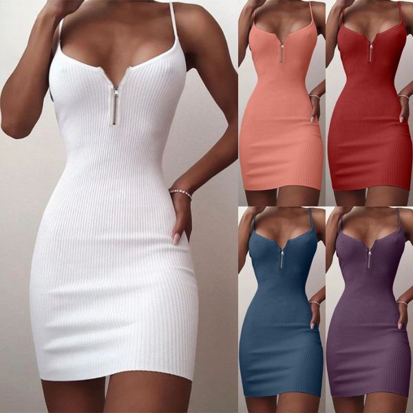 4 colors women dresses summer slim suspenders dress neckline zipper sleeveless spring summer v-neck retro fashion, Black;gray
4 colors women dresses summer slim suspenders dress neckline zipper sleeveless spring summer v-neck retro fashion, Black;gray