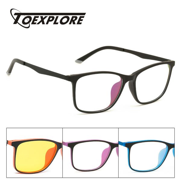 toexplore anti blue light ray glasses fashion men women eyewear frame tr90 vintage optical glasses for computer myopia reading, White;black
toexplore anti blue light ray glasses fashion men women eyewear frame tr90 vintage optical glasses for computer myopia reading, White;black