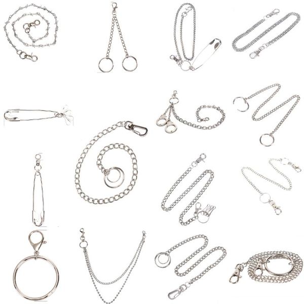 keychain bag pendant retro large pin decoration metal wallet belt chain pin ring clip trousers pant keychain, Silver
keychain bag pendant retro large pin decoration metal wallet belt chain pin ring clip trousers pant keychain, Silver