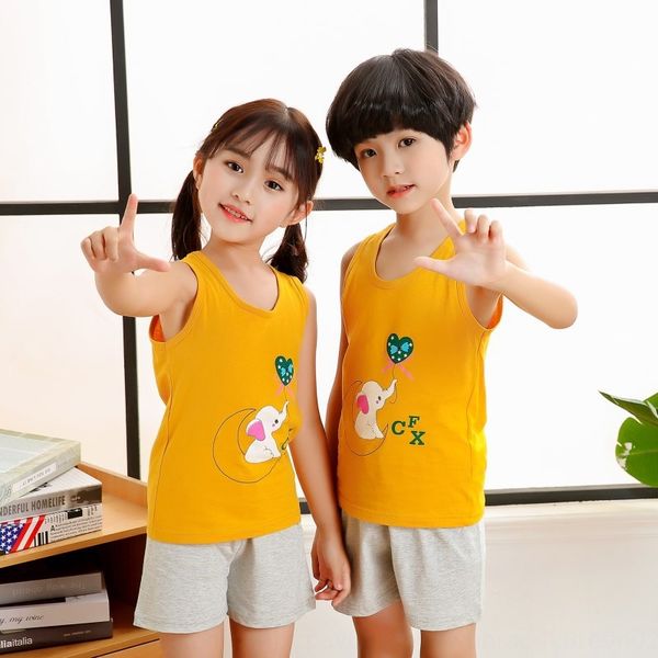 illnt sleeveless cotton summer clothes baby's casual sports two-piece children's sleeveless cotton suit children's vest vest, Blue
illnt sleeveless cotton summer clothes baby's casual sports two-piece children's sleeveless cotton suit children's vest vest, Blue