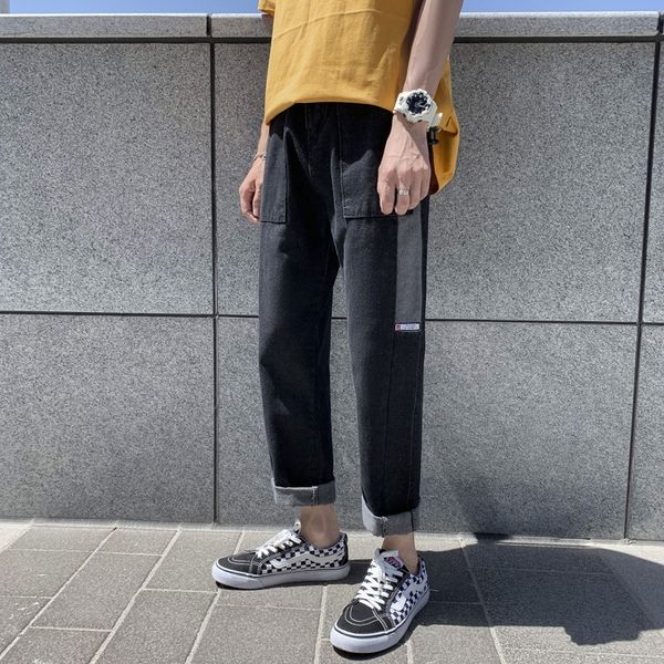 trendy all-match loose and trousers and jeans ankle pants korean stitching ankle-length pants trendy ins jeans for men, Blue
trendy all-match loose and trousers and jeans ankle pants korean stitching ankle-length pants trendy ins jeans for men, Blue