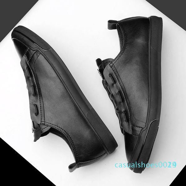 12019 new men's shoes casual genuine leather male white black flat sneakers lace up shoe man nice platform shoes for men c14
12019 new men's shoes casual genuine leather male white black flat sneakers lace up shoe man nice platform shoes for men c14