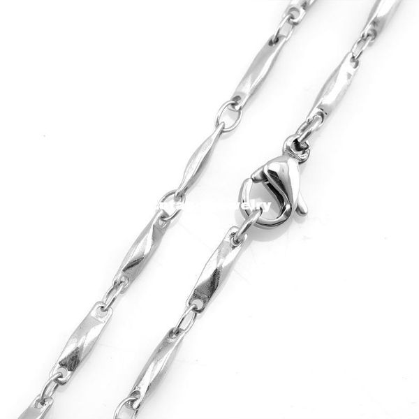 316l stainless steel women`s handmade facet long solid bar linked chain necklace (16"-22" inches, Silver
316l stainless steel women`s handmade facet long solid bar linked chain necklace (16"-22" inches, Silver