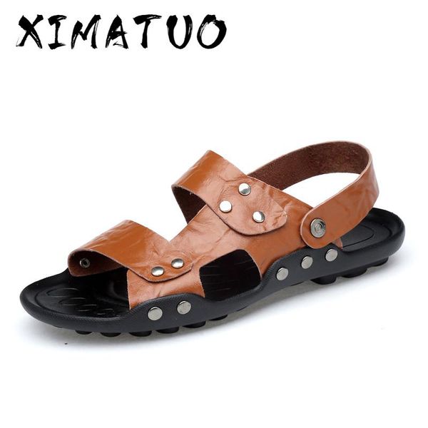 sandals summer men breathable leather beach flip flop brand casual shoes comfortable slip-on men's size 36-47, Black
sandals summer men breathable leather beach flip flop brand casual shoes comfortable slip-on men's size 36-47, Black