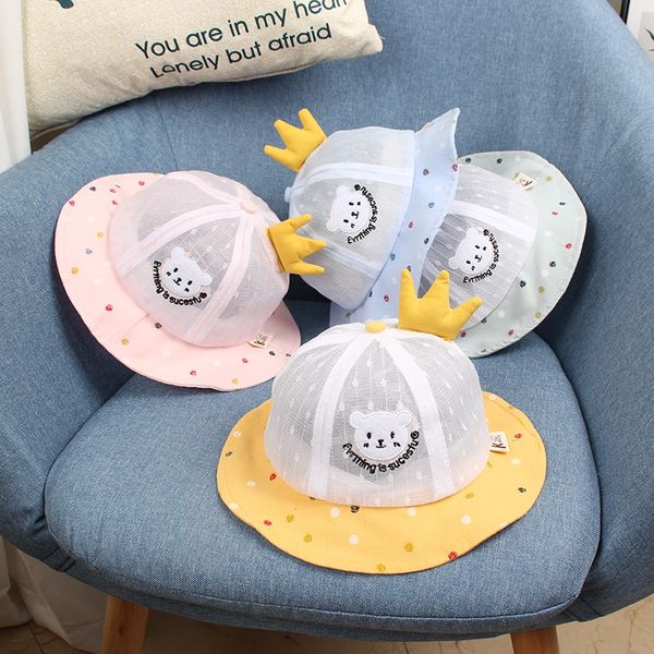 fisherman cap cap summer thin net baby fisherman cute cartoon crown bear baby hat female princess hat, Blue;gray
fisherman cap cap summer thin net baby fisherman cute cartoon crown bear baby hat female princess hat, Blue;gray
