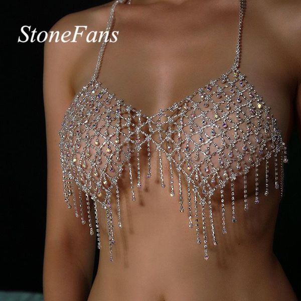 stonefans ab crystal tassel body bra chain jewelry for women rhinestone breast bra necklace body chest chain jewelry gift t200507, Slivery;golden
stonefans ab crystal tassel body bra chain jewelry for women rhinestone breast bra necklace body chest chain jewelry gift t200507, Slivery;golden