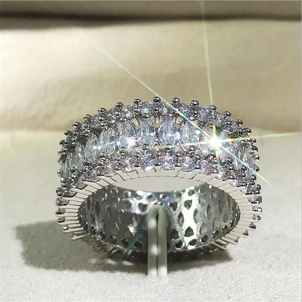 super shinning luxury jewelry 925 sterling silver full marquise shape white sapphire cz diamond gemstones women wedding band ring, Slivery;golden
super shinning luxury jewelry 925 sterling silver full marquise shape white sapphire cz diamond gemstones women wedding band ring, Slivery;golden