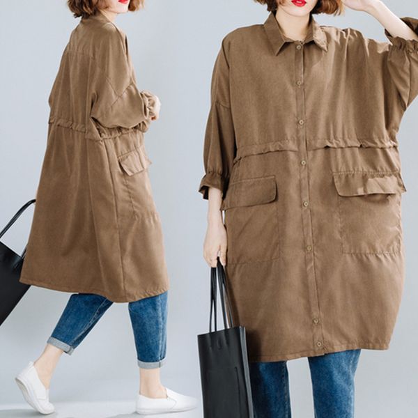 plus size spring autumn women trench coat waistcoat female plus large long drawstring windbreaker outerwear suit coat, Tan;black
plus size spring autumn women trench coat waistcoat female plus large long drawstring windbreaker outerwear suit coat, Tan;black