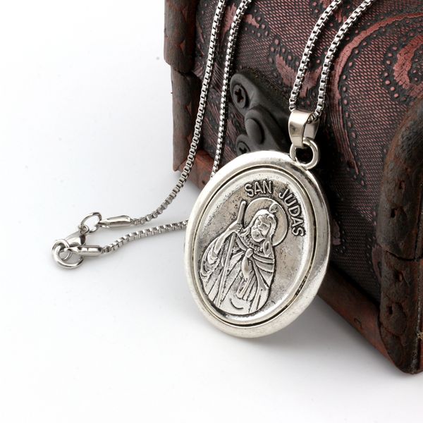 10pcs san judas tadeo ruega por nosotros charms pendant necklaces for men's birthday party jewelry gifts a-561d, Silver
10pcs san judas tadeo ruega por nosotros charms pendant necklaces for men's birthday party jewelry gifts a-561d, Silver