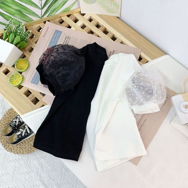 bubble yarn short sleeve 2020 new girl polka dot t- horn t-shirt horn children trumpet sleeve base shirt 56210, Blue
bubble yarn short sleeve 2020 new girl polka dot t- horn t-shirt horn children trumpet sleeve base shirt 56210, Blue
