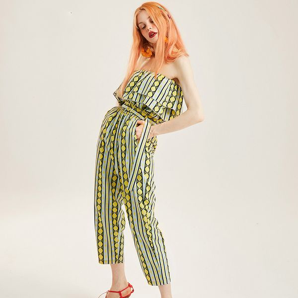 fashion striped women jumpsuits summer strapless dot female overalls stylish office lady clothing with belt, White
fashion striped women jumpsuits summer strapless dot female overalls stylish office lady clothing with belt, White