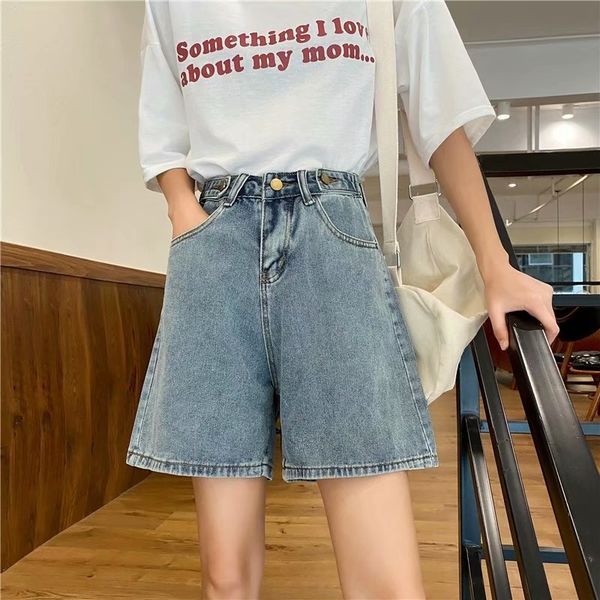 kfdax korean style high waist denim shorts women's loose large size fat mm slimming internet popular versatile a-shaped wide leg shorts, Blue
kfdax korean style high waist denim shorts women's loose large size fat mm slimming internet popular versatile a-shaped wide leg shorts, Blue