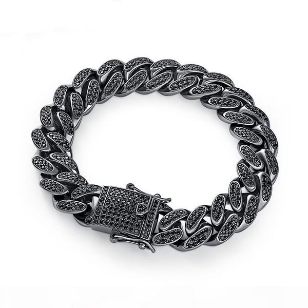 luxury designer jewelry women bracelets hip hop men iced out cuban link chain diamond tennis charm bracelet fashion bangle with box rapper, Black
luxury designer jewelry women bracelets hip hop men iced out cuban link chain diamond tennis charm bracelet fashion bangle with box rapper, Black