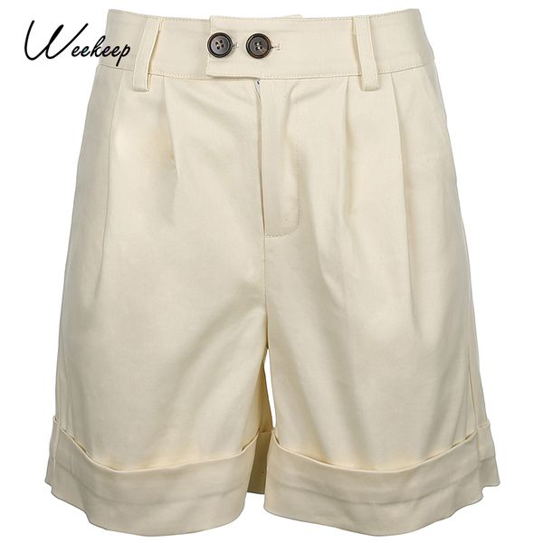 weekeep fashion street style draped women shorts button high waisted solid summer short pants loose casual woman shorts 2020, White;black
weekeep fashion street style draped women shorts button high waisted solid summer short pants loose casual woman shorts 2020, White;black