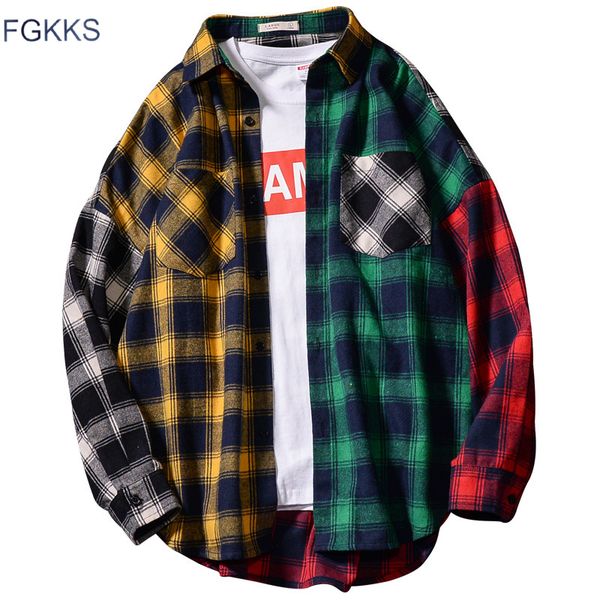 fgkks trend brand men's plaid shirts spring autumn new men hip hop long-sleeved shirt male fashion casual shirt top, White;black
fgkks trend brand men's plaid shirts spring autumn new men hip hop long-sleeved shirt male fashion casual shirt top, White;black