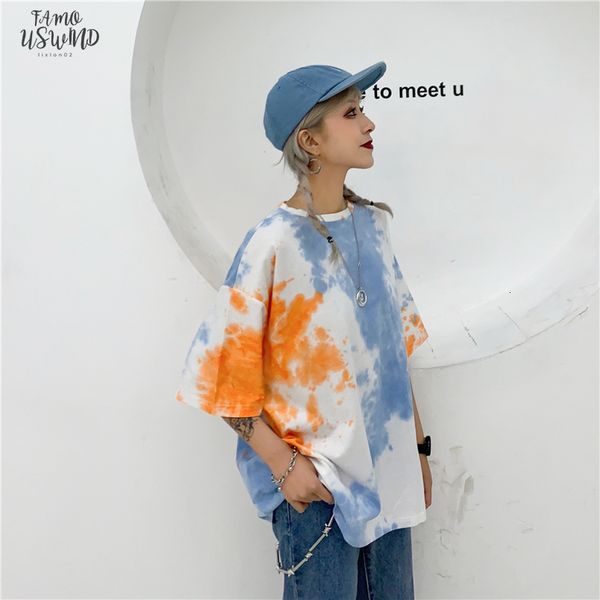 tee shirt femme new shirt korean version ins harajuku wind tie women dyed loose casual wild student short sleeved t shirt female, White
tee shirt femme new shirt korean version ins harajuku wind tie women dyed loose casual wild student short sleeved t shirt female, White