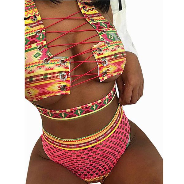 2020 brazilian bikini set thong halter plus size women swimwear african print bandage cross high waist bathing suit xl, White;black
2020 brazilian bikini set thong halter plus size women swimwear african print bandage cross high waist bathing suit xl, White;black
