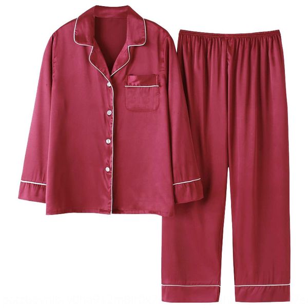 early hope imitation thin pajamas women's pajamas and silk ice silk long-sleeved large size home clothes women's two-piece suit, Blue;red
early hope imitation thin pajamas women's pajamas and silk ice silk long-sleeved large size home clothes women's two-piece suit, Blue;red