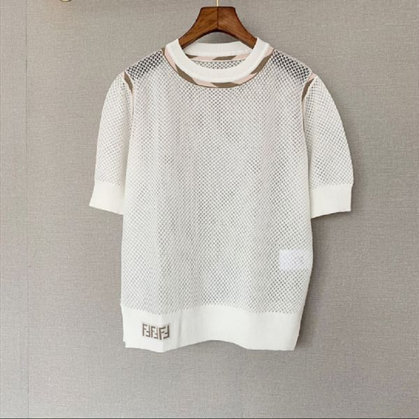 hhnvy 2020 spring and summer new round neck short-sleeved en sweater split hem t-shirt wool wool hollow-out micro-transparent knitted w, White
hhnvy 2020 spring and summer new round neck short-sleeved en sweater split hem t-shirt wool wool hollow-out micro-transparent knitted w, White