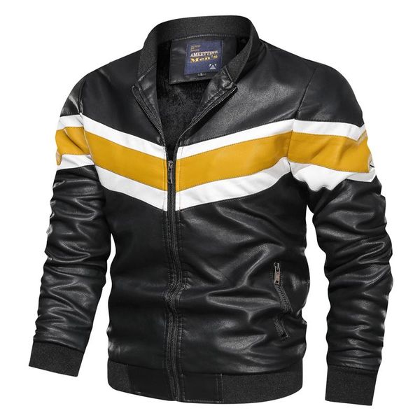 2020 new design motorcycle bomber leather jacket men stand collar autumn slim fit male leather jacket coats pu simple fashion pu, Black
2020 new design motorcycle bomber leather jacket men stand collar autumn slim fit male leather jacket coats pu simple fashion pu, Black