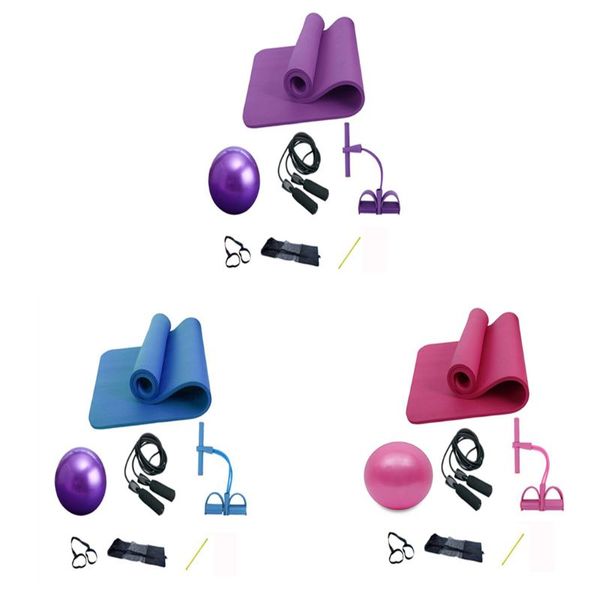 accessories portable yoga mat set non-slip 10mm pad chest expander jump rope pilates ball 
accessories portable yoga mat set non-slip 10mm pad chest expander jump rope pilates ball