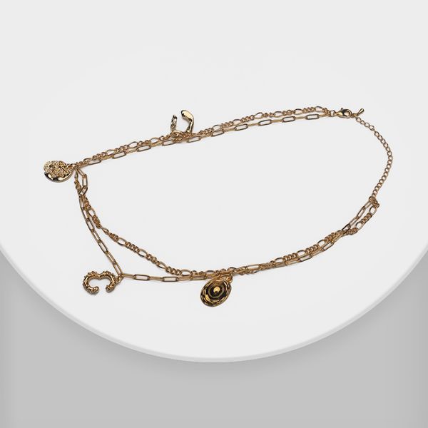 amorita boutique double layer fashion geometric necklace, Silver
amorita boutique double layer fashion geometric necklace, Silver