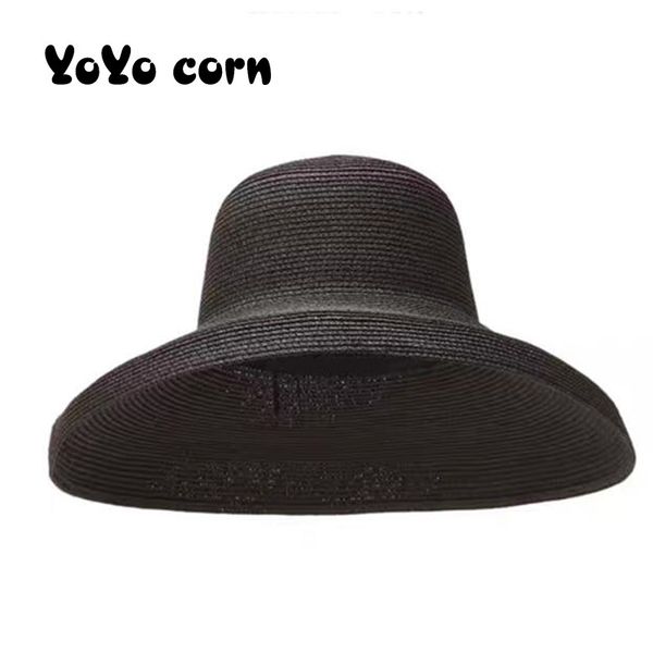 new female summer women's hat hepburn style vintage design wide side straw hats solid color beach holiday beach caps big sun cap, Blue;gray
new female summer women's hat hepburn style vintage design wide side straw hats solid color beach holiday beach caps big sun cap, Blue;gray