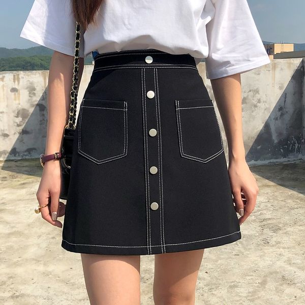 bwldi large size korean-style black double-breasted straight decorative skirt 19 summer high waist a- line versatile hip-wrapped large korea
bwldi large size korean-style black double-breasted straight decorative skirt 19 summer high waist a- line versatile hip-wrapped large korea