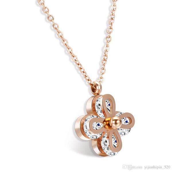 women's fashion necklace four-leaf clover pendant exquisite necklace accessory, Silver
women's fashion necklace four-leaf clover pendant exquisite necklace accessory, Silver