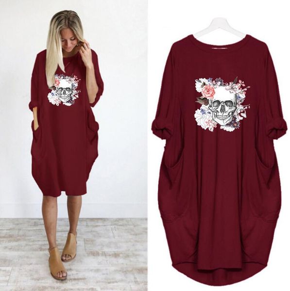 women t shirts dress with flowers print new summer dress round neck pocket loose plus size 5xl casual woman dress, Black;gray
women t shirts dress with flowers print new summer dress round neck pocket loose plus size 5xl casual woman dress, Black;gray