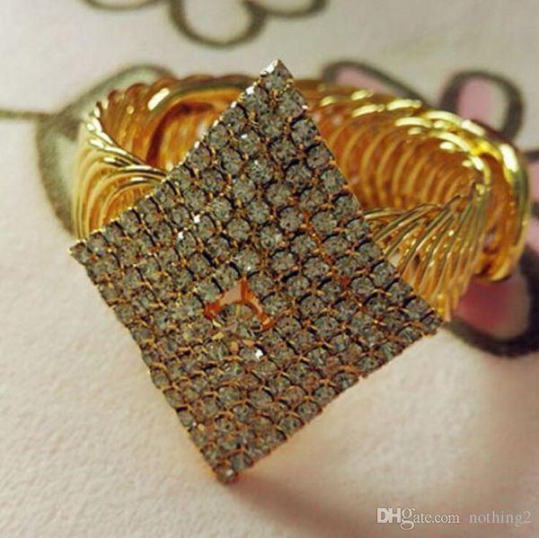 jewelry rhombus crystal bracelets gold color full zircon open brangles for women bracelets fashion, Black
jewelry rhombus crystal bracelets gold color full zircon open brangles for women bracelets fashion, Black