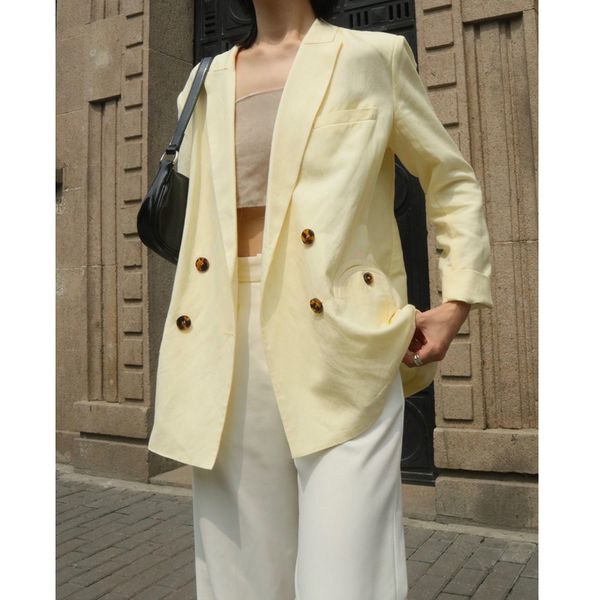 7.25 high end custom 2020 early autumn new women's fashion retro loose silhouette comfortable double-breasted blazer coat female, White;black
7.25 high end custom 2020 early autumn new women's fashion retro loose silhouette comfortable double-breasted blazer coat female, White;black