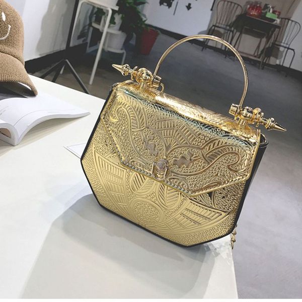 handbags pu patchwork shining shoulder bags