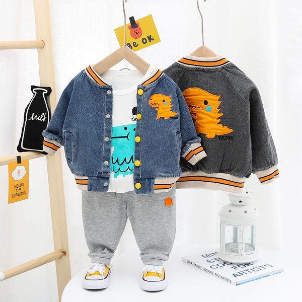 hylkidhuose baby boys clothing sets 2020 autumn infant newborn clothes dinosaur denim coats t shirt pants kids children clothing, White
hylkidhuose baby boys clothing sets 2020 autumn infant newborn clothes dinosaur denim coats t shirt pants kids children clothing, White