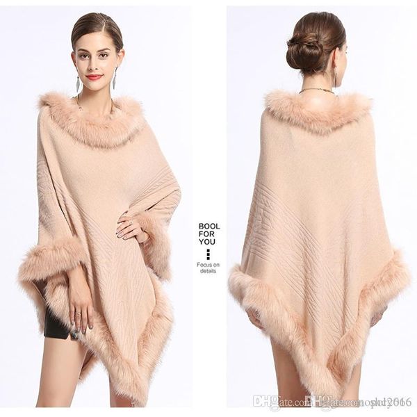 selling new brand autumn and winter ladies artificial fox fur round neck pullover knit shawl cloak casual fashion winter warm coat, Black
selling new brand autumn and winter ladies artificial fox fur round neck pullover knit shawl cloak casual fashion winter warm coat, Black