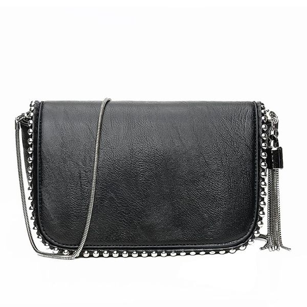women luxury handbags women rivet tassel designer chain bags texture shoulder bag fashion messenger sac a main femme
women luxury handbags women rivet tassel designer chain bags texture shoulder bag fashion messenger sac a main femme