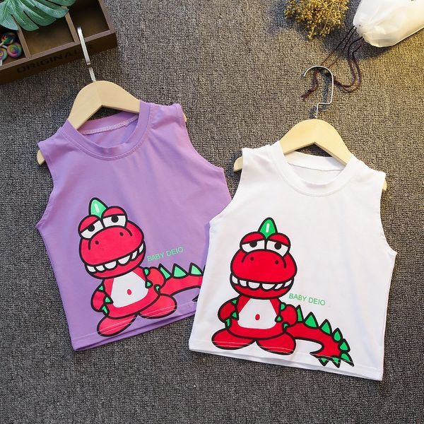 children's cartoon dinosaur printed t- round collar boys' all-match children's sleeveless shirt vest shirt round collar vest, Blue
children's cartoon dinosaur printed t- round collar boys' all-match children's sleeveless shirt vest shirt round collar vest, Blue