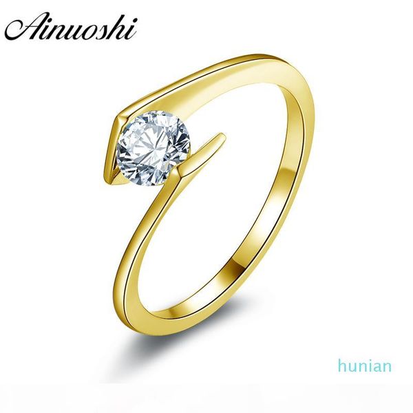 luxury- 10k solid yellow gold women wedding ring solitaire round cut sona simulated diamond jewelry twisted engagement rings y19052301, Slivery;golden
luxury- 10k solid yellow gold women wedding ring solitaire round cut sona simulated diamond jewelry twisted engagement rings y19052301, Slivery;golden