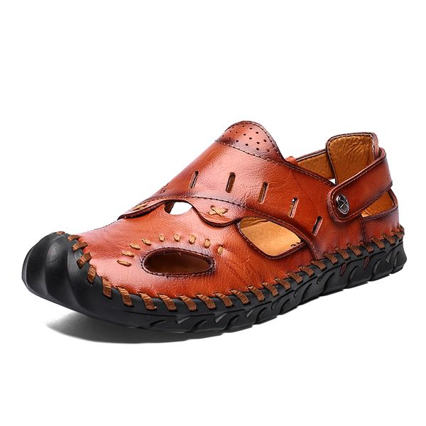 summer leather sandals men outdoor beach sandals flat comfortable fashion mens breathable water trekking shoes 2020 large sizes, Black
summer leather sandals men outdoor beach sandals flat comfortable fashion mens breathable water trekking shoes 2020 large sizes, Black